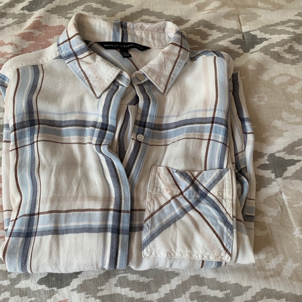 White House Black Market Button Down Shirt - 8